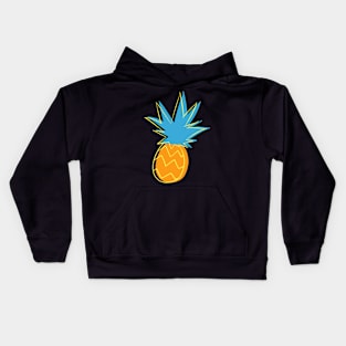 Neon Pop Art Pineapple Frenzy Kids Hoodie